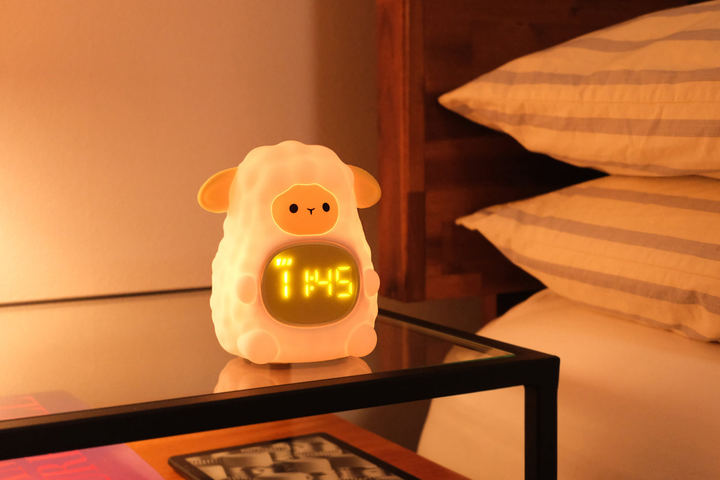 Soft Silicone Lamb Night Light and Sound Clock