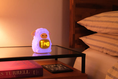 Soft Silicone Lamb Night Light and Sound Clock
